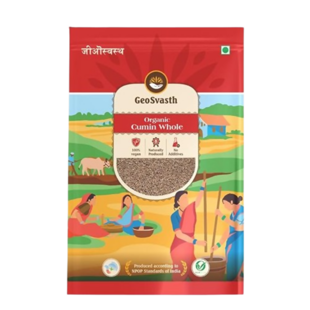 Image 1 of 100 gm for the product GeoSvasth Organic Whole Cumin Seeds