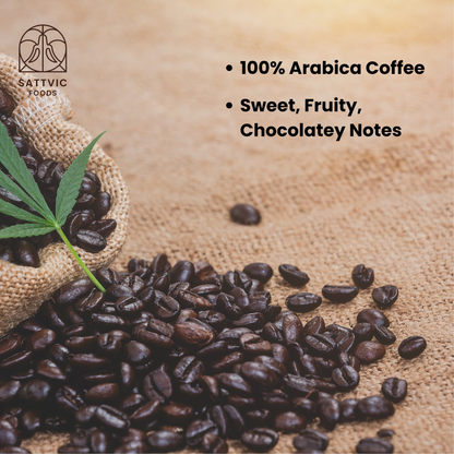 Image 3 of Sattvic Foods Organic Arabica Coffee Beans | Medium Dark Roast