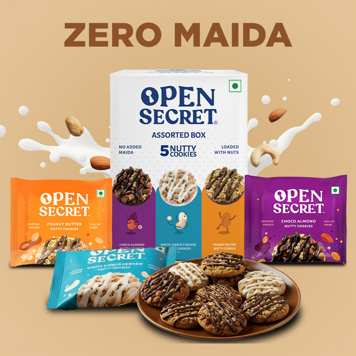 Image 1 of Open Secret Assorted Story Box - x5 Nutty Cookies