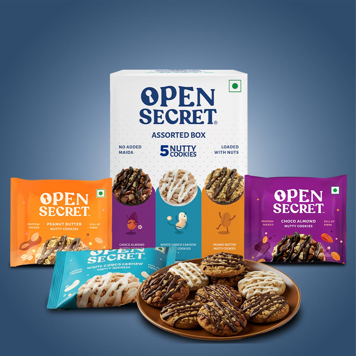 Image 3 of Open Secret Assorted Story Box - x5 Nutty Cookies