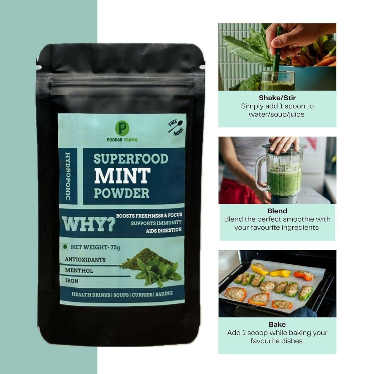 Image 3 of Poddar Farms Premium Mint Powder