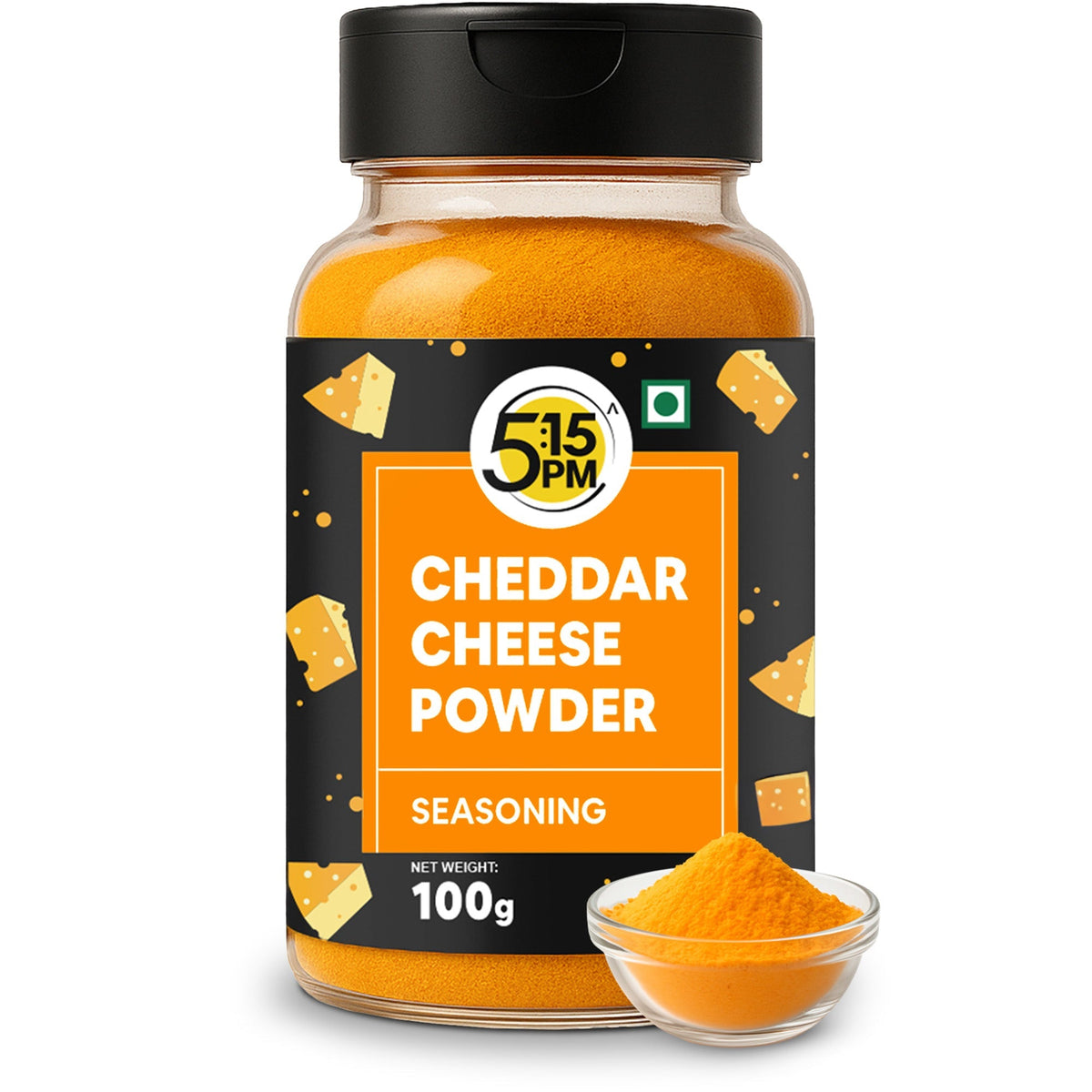 Image 1 of 5:15 PM Cheddar Cheese Powder Seasoning for Popcorn, Pasta, Pizza, Nachos, Fries