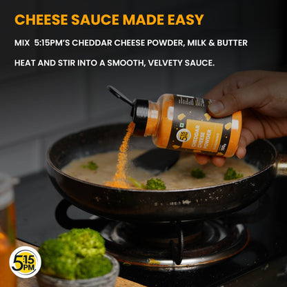 Image 4 of 5:15 PM Cheddar Cheese Powder Seasoning for Popcorn, Pasta, Pizza, Nachos, Fries