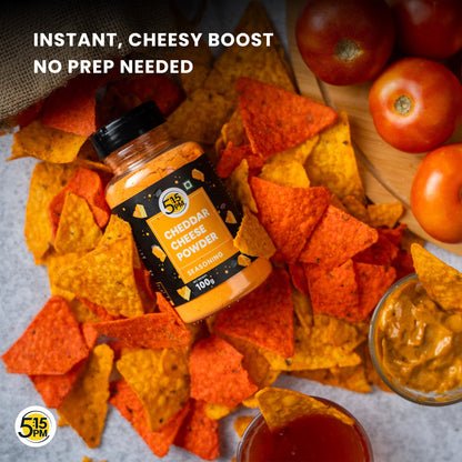 Image 5 of 5:15 PM Cheddar Cheese Powder Seasoning for Popcorn, Pasta, Pizza, Nachos, Fries