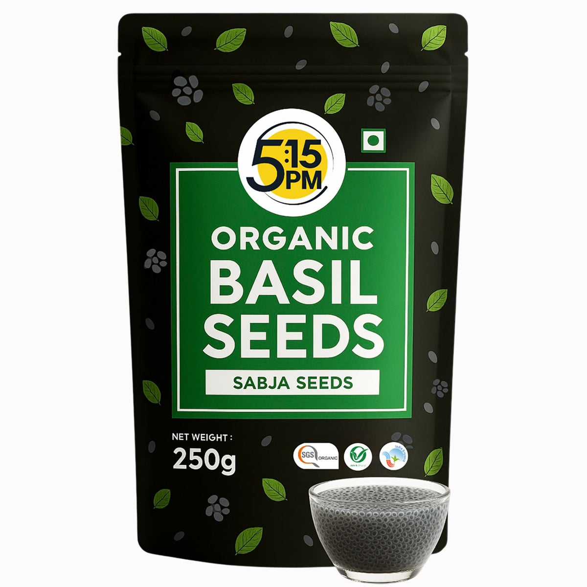 Image 1 of 5:15 PM Basil Seeds | Sabja Seeds for Eating | Falooda Seeds