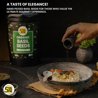 Image 4 of 5:15 PM Basil Seeds | Sabja Seeds for Eating | Falooda Seeds