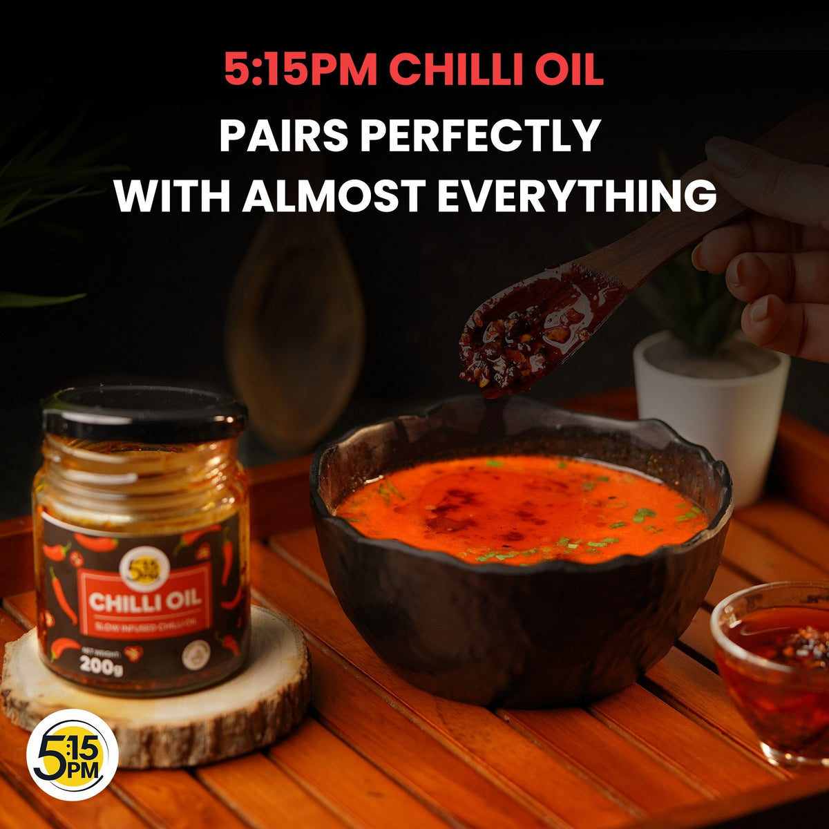 Image 4 of 5:15 PM Chilli Oil | Crispy Chilli Oil For Noodles|Perfect for Stir-Fries, Noodles & Pizzas