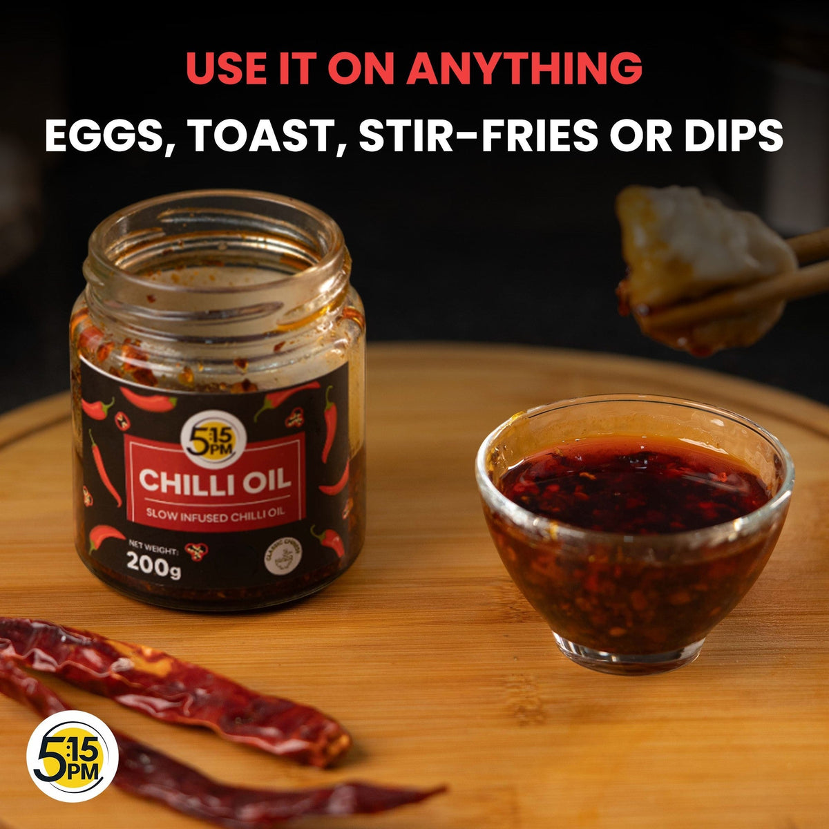 Image 6 of 5:15 PM Chilli Oil | Crispy Chilli Oil For Noodles|Perfect for Stir-Fries, Noodles & Pizzas