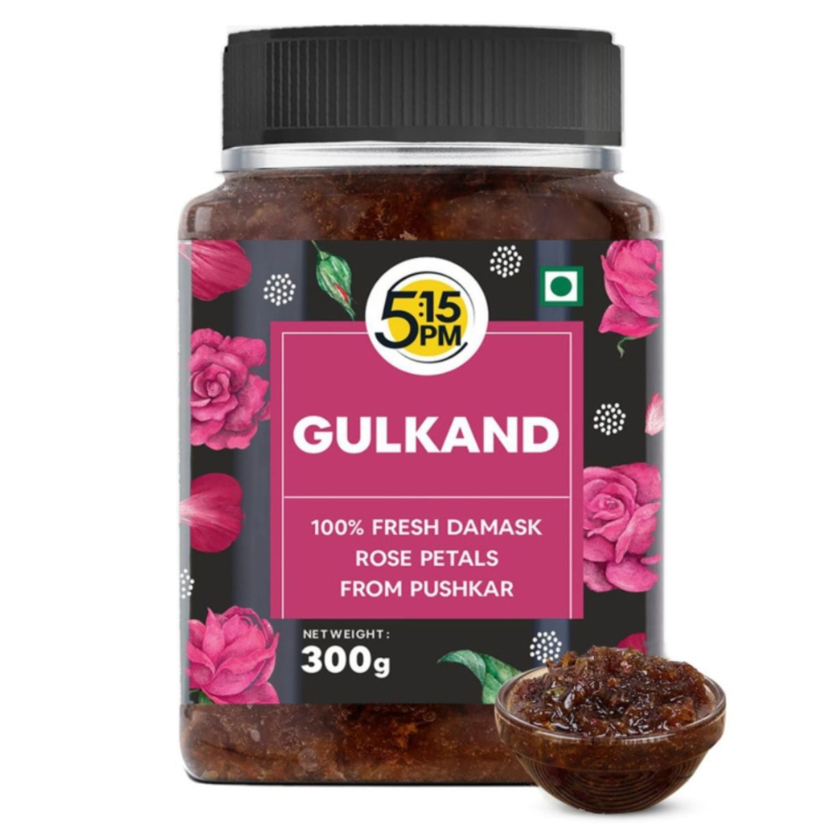 Image 1 of 5:15 PM Gulkand | Premium Rose Petal Jam | Fresh Rose Petals Jam