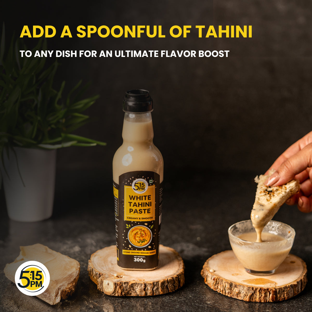 Image 4 of 5:15 PM Tahini White Tahini Paste For Hummus Ground Hulled Sesame Seed Paste