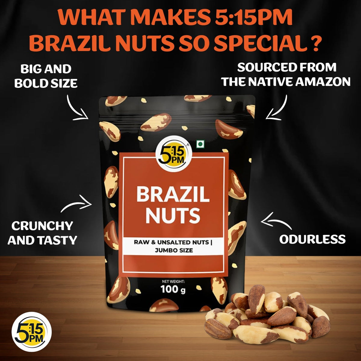 Image 4 of 5:15 PM Jumbo Brazil Nuts