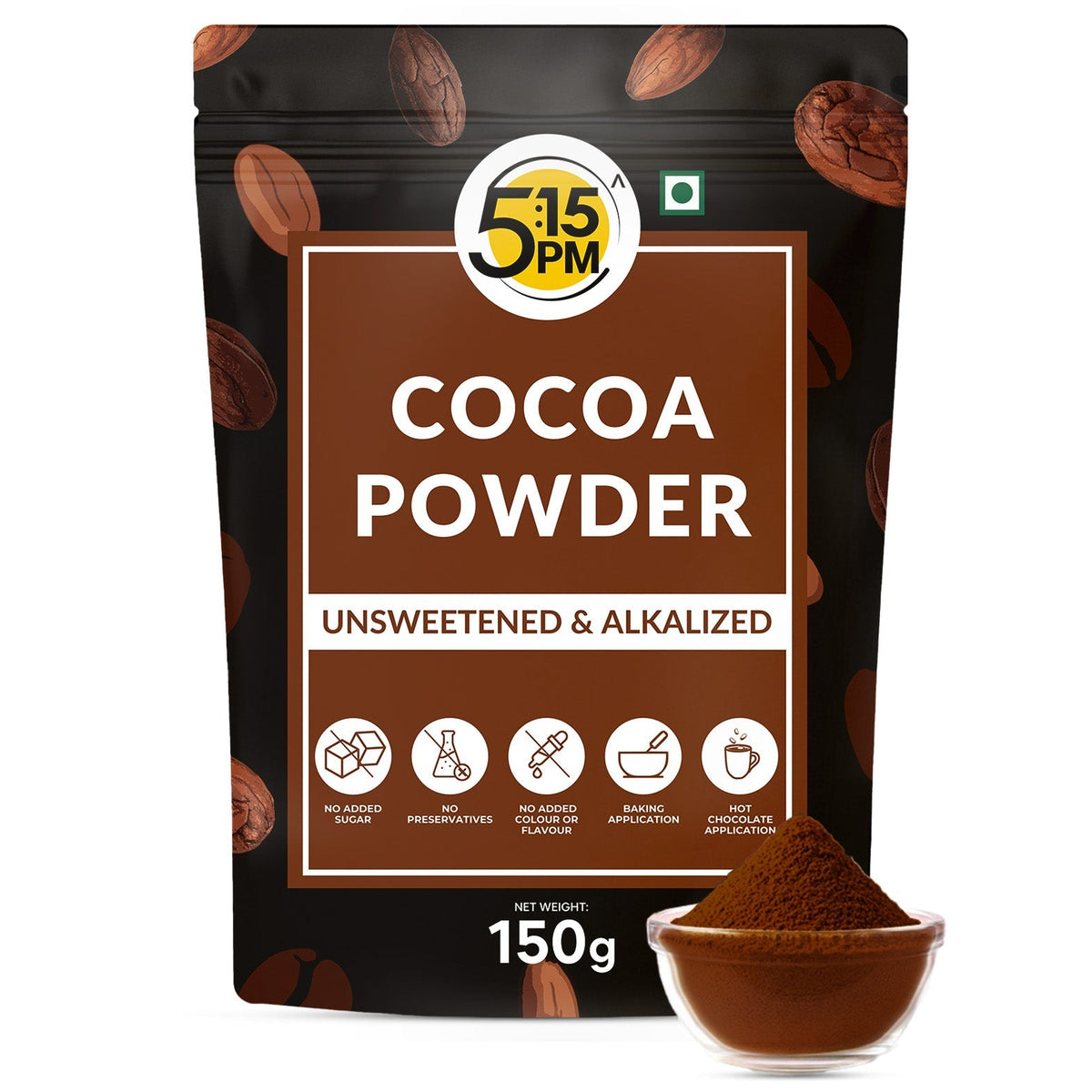 Image 1 of 5:15 PM 100% Pure Unsweetened Cocoa Powder | Cocoa Powder for Cake