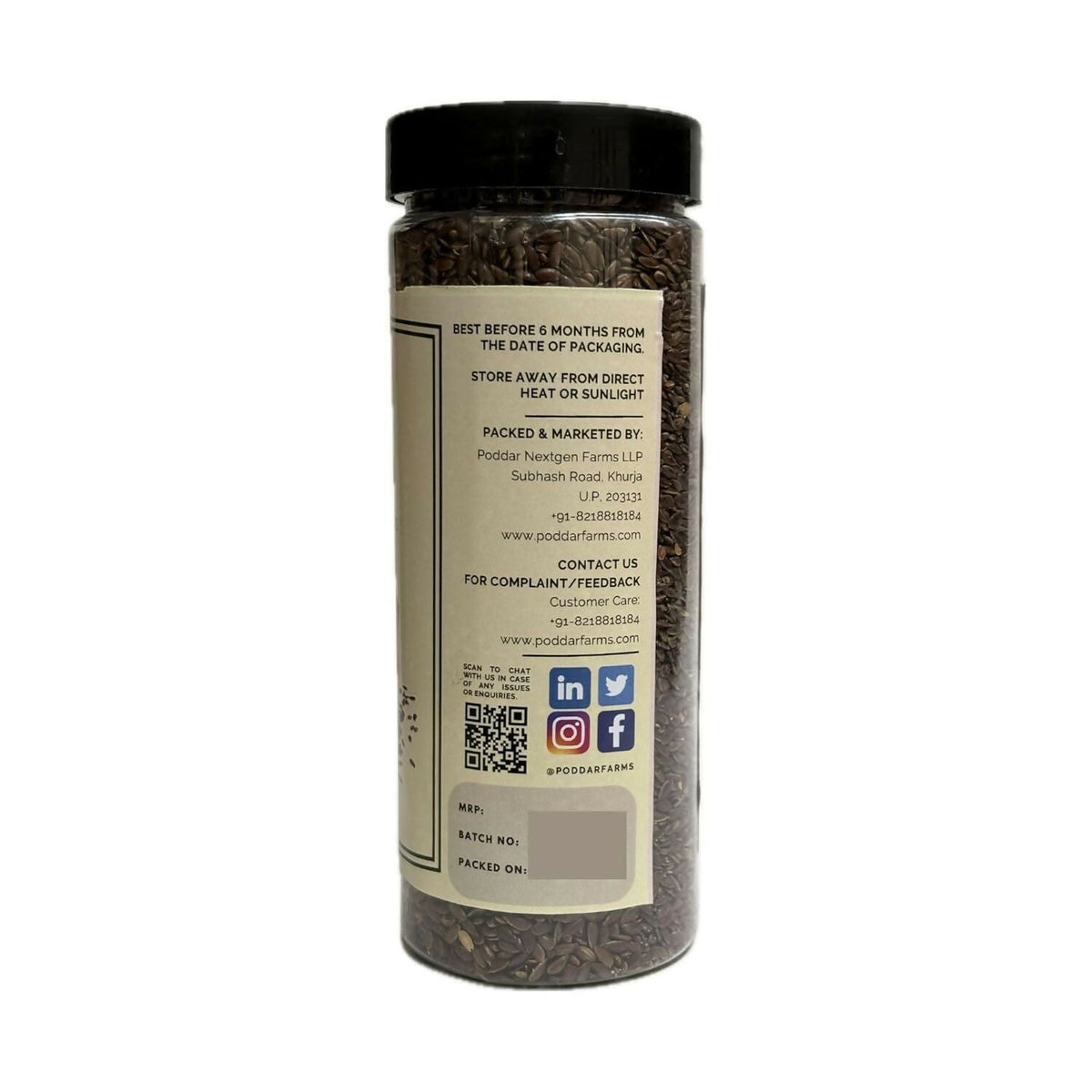 Image 2 of Poddar Farms Premium Roasted Flax Seeds