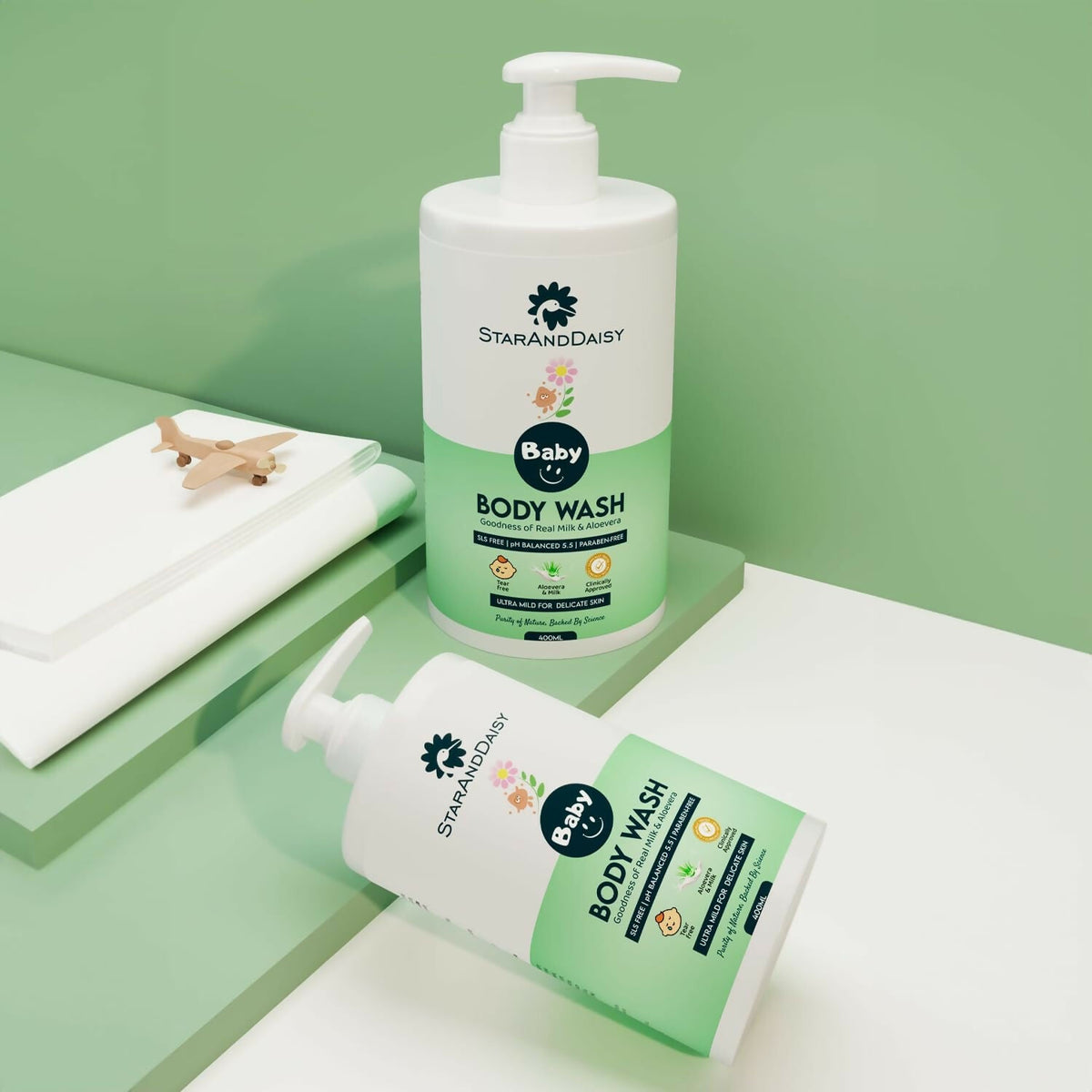 Image 1 of StarAndDaisy Baby Body Wash with Tear free, Paraben Free, Real Milk & Calendula Flower