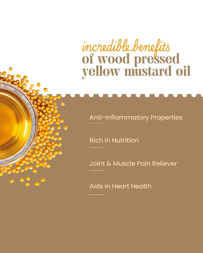 Image 4 of Bharat Vedica Organic Wood Pressed Yellow Mustard Oil - Organic Wood Pressed Pili Sarso ka Tel