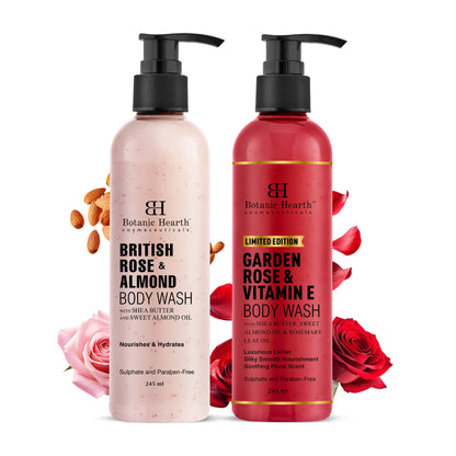 Image 1 of Botanic Hearth Garden Rose Vitamin E & British Rose Almond BodyWash