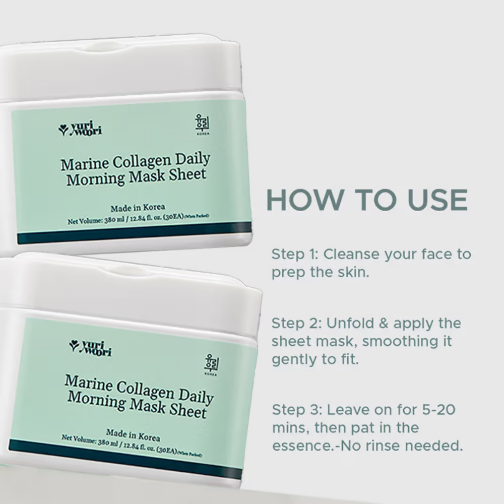 Image 6 of Yuri Woori Marine Collagen Daily Morning Sheet Mask