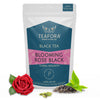 Image 1 of TEAFORA Blooming Rose Black Tea | Assam Loose Leaf Tea | Robust & Flavorful | Blended with Rose Petals, Cardamom, Saffron & Almond | 100% NATURAL INGREDIENTS