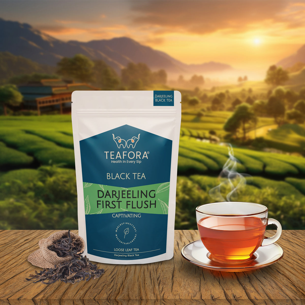 Image 2 of TEAFORA Darjeeling First Flush Black Tea | Single Estate Refreshing & Aromatic | Loose Leaf Tea | Freshly Sourced Direct From Origin