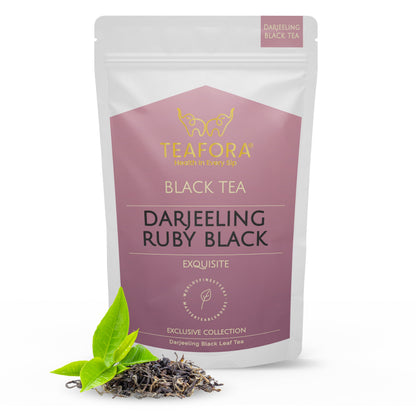 Image 1 of TEAFORA Darjeeling Ruby Black Tea | Single Estate Loose Leaf | Smooth & Fruity Flavor | Freshly Sourced Direct From Origin | Brew Hot or as Iced Tea