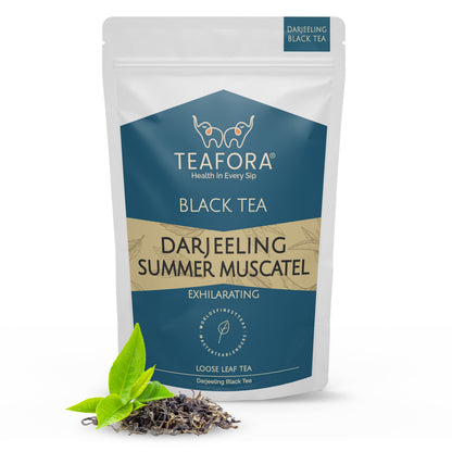 Image 1 of TEAFORA Darjeeling Summer Muscatel Black Tea | Second Flush Loose Leaves | Full Bodied, Musky Fragrance with Floral Notes | Freshly Sourced Direct From Origin