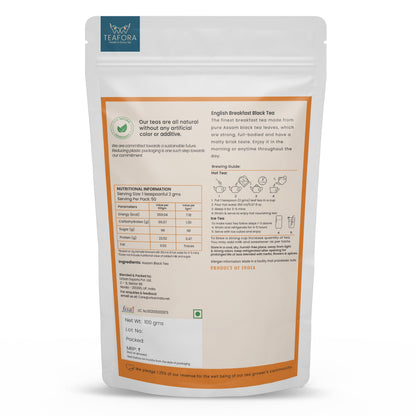 Image 3 of TEAFORA English Breakfast Black Tea | Rich, Robust & Full Bodied Loose Leaf Tea | Refreshing & Aromatic | Freshly Sourced Direct From Origin