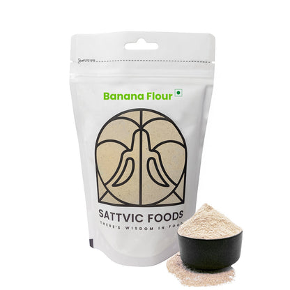 Image 7 of 300 gm for the product Sattvic Foods Raw Banana Flour | Natural Gluten-Free | Superfood