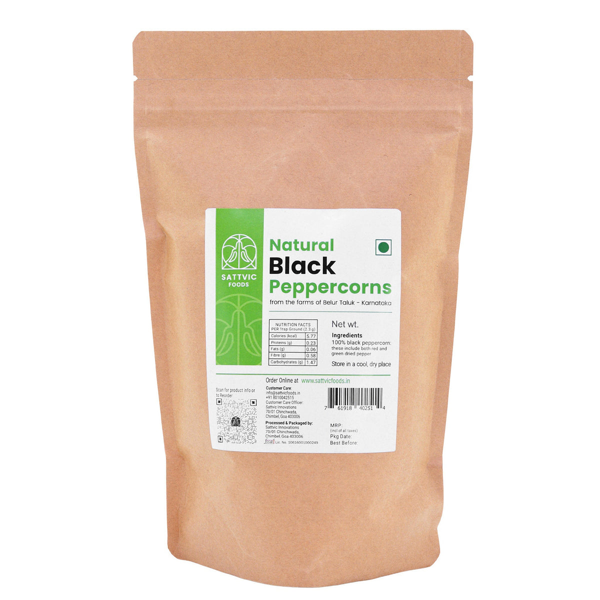 Image 8 of Sattvic Foods Sun-Dried Black Peppercorns | Natural & Chemical-Free