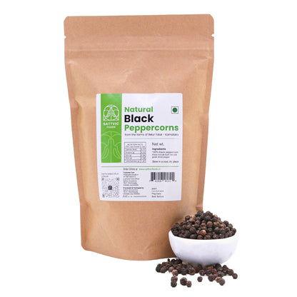 Image 7 of 750 gm for the product Sattvic Foods Sun-Dried Black Peppercorns | Natural & Chemical-Free