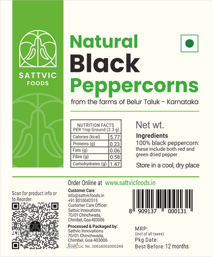 Image 10 of Sattvic Foods Sun-Dried Black Peppercorns | Natural & Chemical-Free