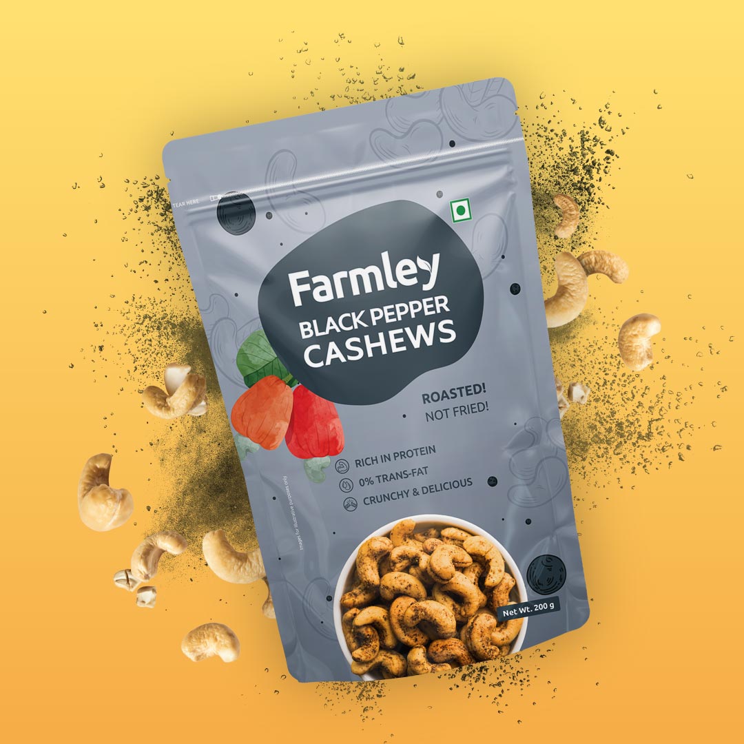 Image 8 of Farmley Black Pepper Cashews - Roasted