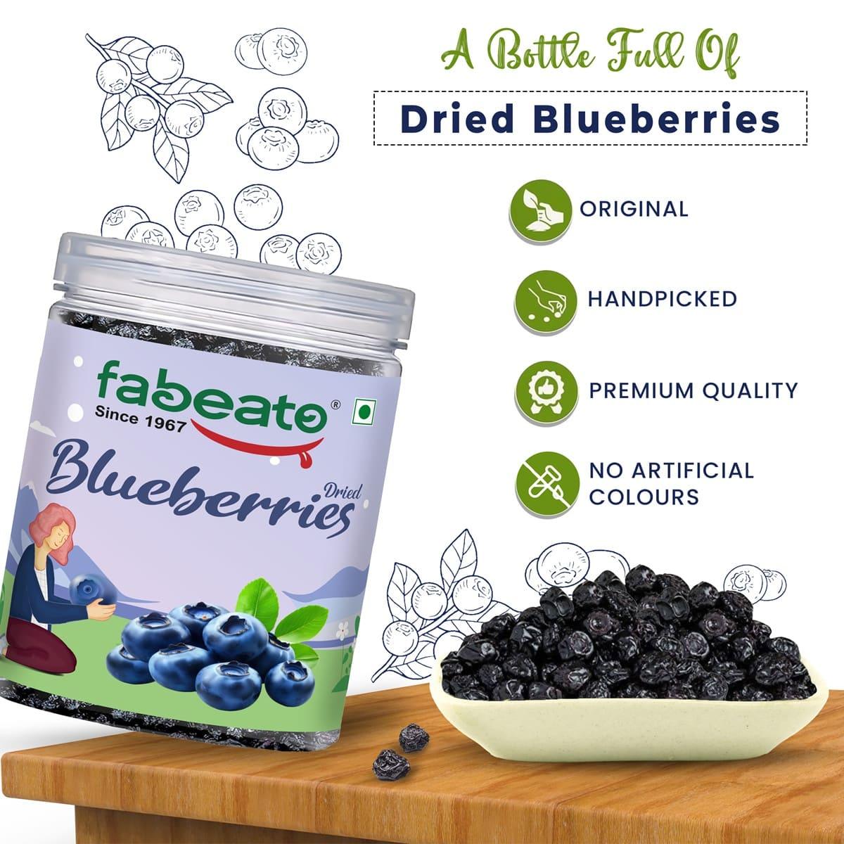 Image 2 of Fabeato Premium Dried Whole Blueberries 250g