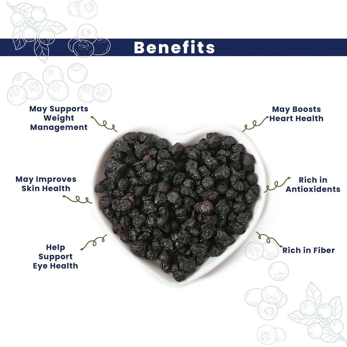 Image 4 of Fabeato Premium Dried Whole Blueberries 250g