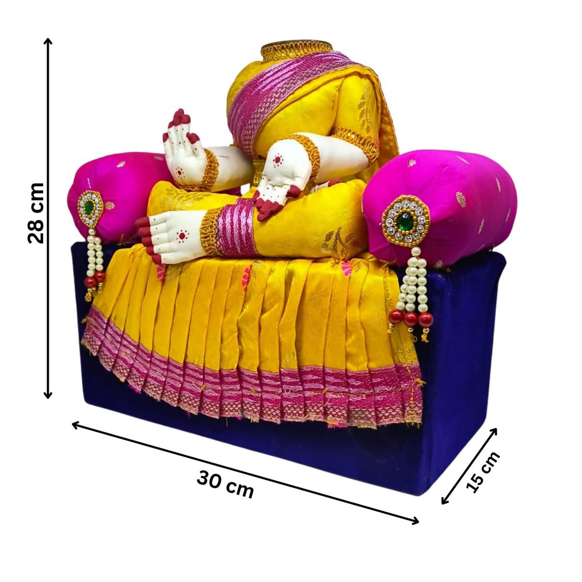 Image 5 of SRI YAGNAA Simhasanam Decorative Ammavari Doll - Multicolour