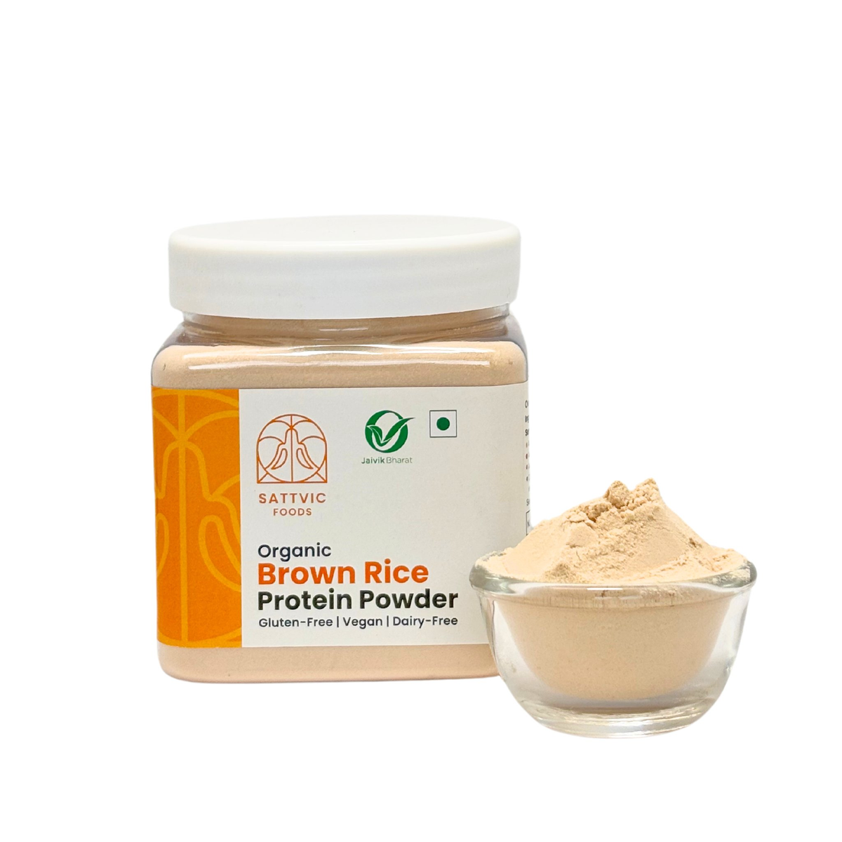 Image 1 of Sattvic Foods Brown Rice Protein Powder | Organic, Vegan & Unflavoured