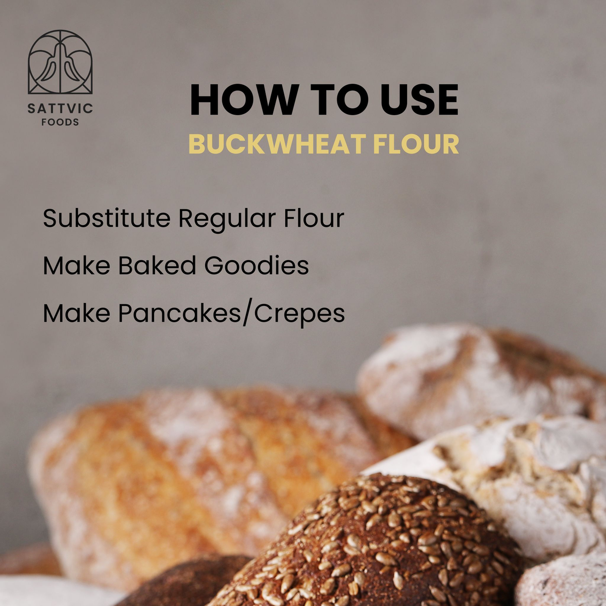 Image 4 of Sattvic Foods Buckwheat Flour | Gluten-free | Protein and Fibre Packed