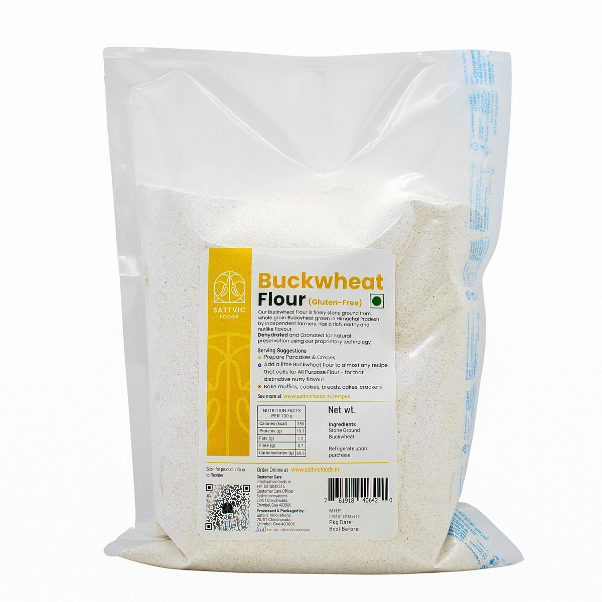 Image 13 of Sattvic Foods Buckwheat Flour | Gluten-free | Protein and Fibre Packed