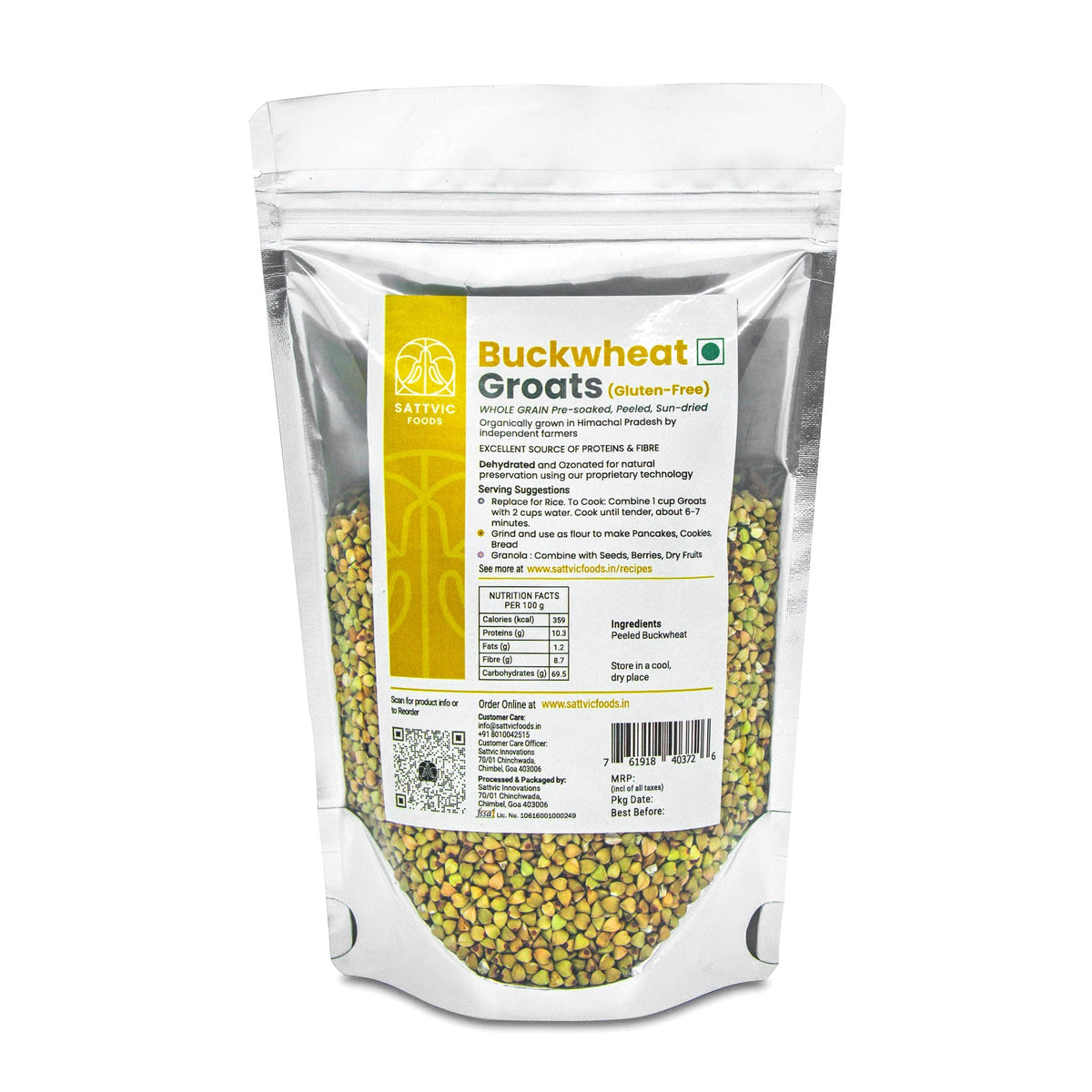 Image 11 of Sattvic Foods Buckwheat Groats | Gluten-free, Protein & Fibre Packed