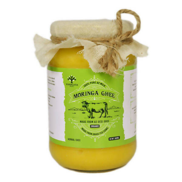 Image 1 of 500 ml / Pack of 1 for the product Vanalaya Organic Moringa Infused Desi Cow Ghee | Vedic Bilona method ghee | 100% Pure & Natural