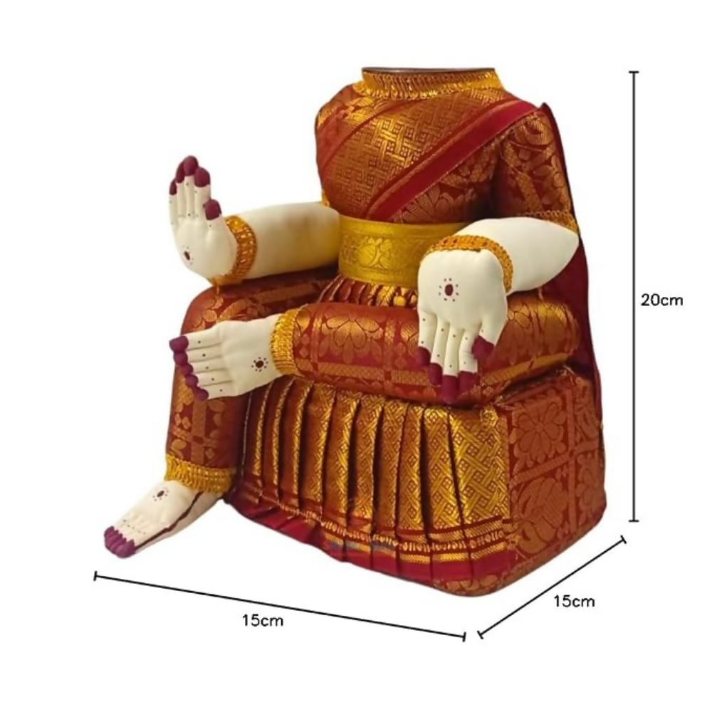Image 9 of SRI YAGNAA Metal Varalakshmi Doll With Face - Multicolor