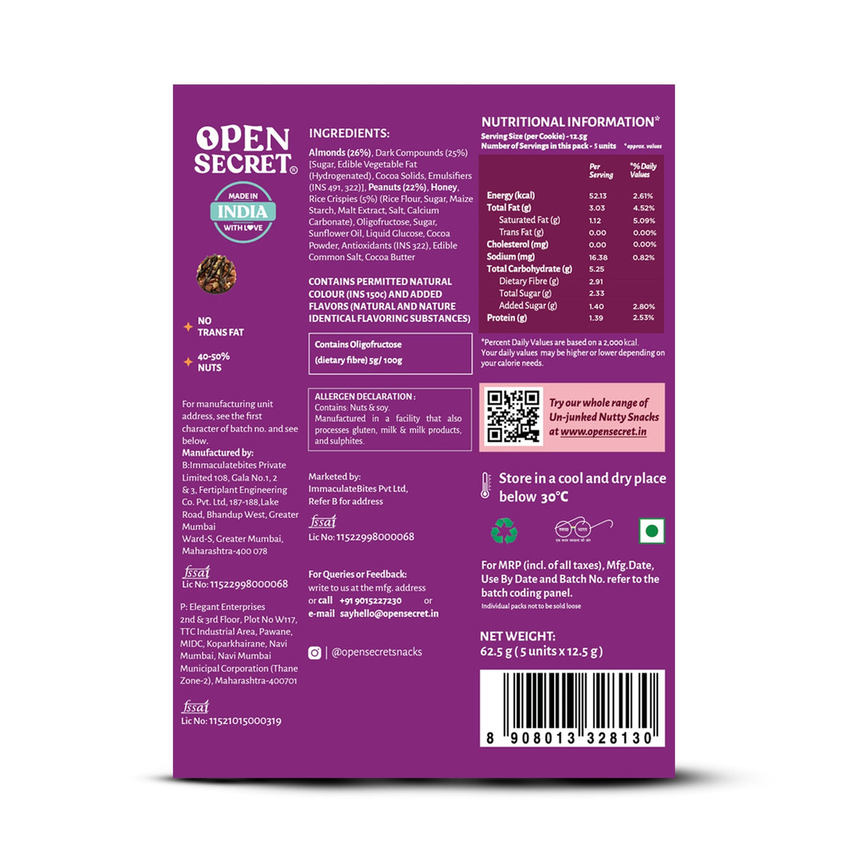 Image 5 of Open Secret Choco Almond Story Box (x5 Nutty Cookies)