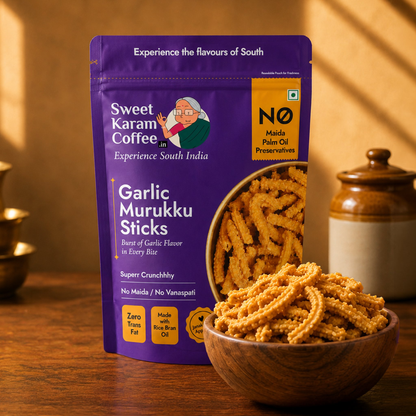 Image 2 of Sweet Karam Coffee Garlic Murukku Sticks