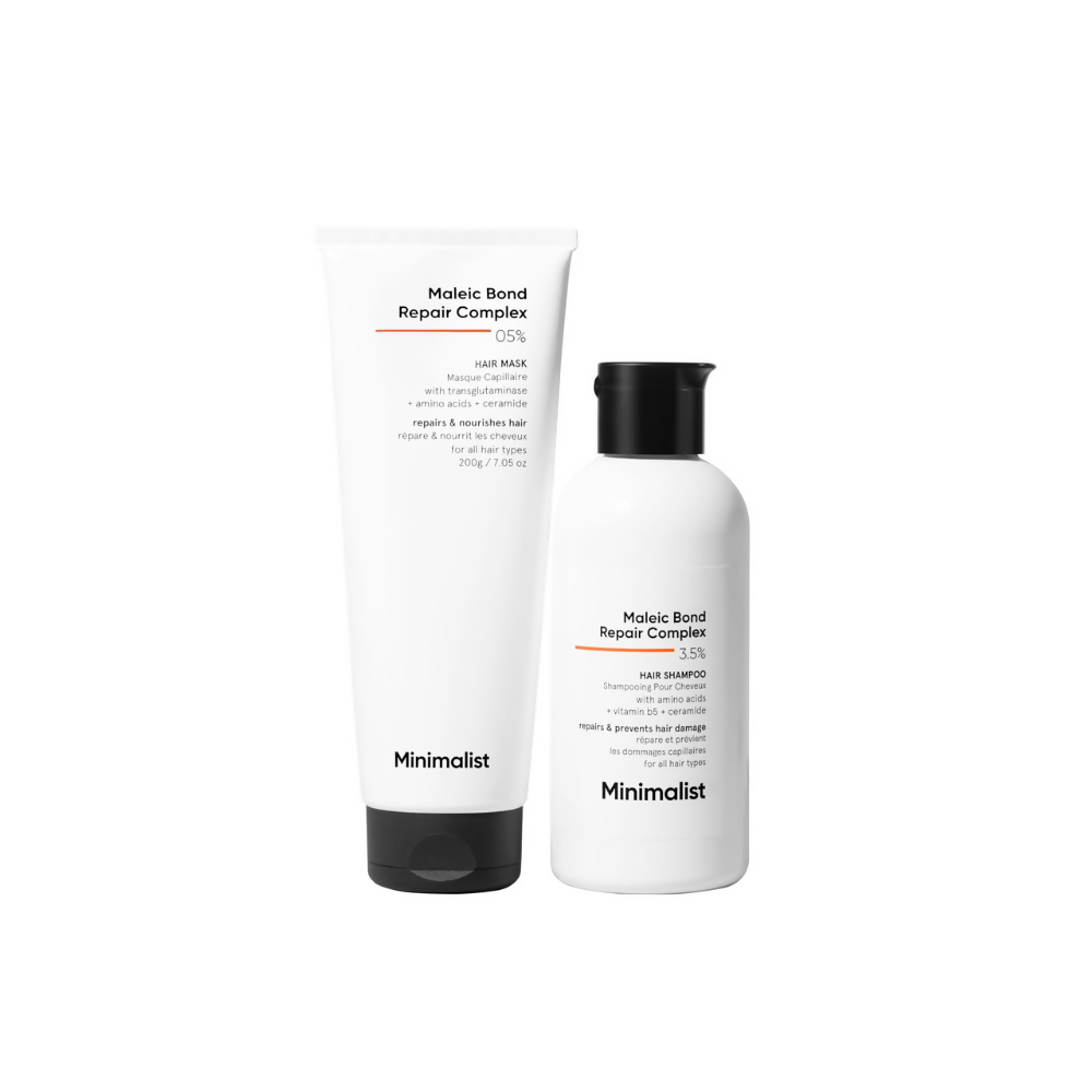 Image 1 of Minimalist Maleic Bond Repair Complex Shampoo & Hair Mask Combo