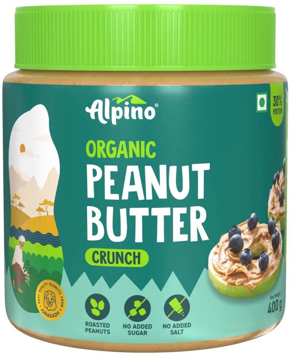 Image 1 of 400 gm / Pack of 1 for the product Alpino Organic Natural Peanut Butter Crunch