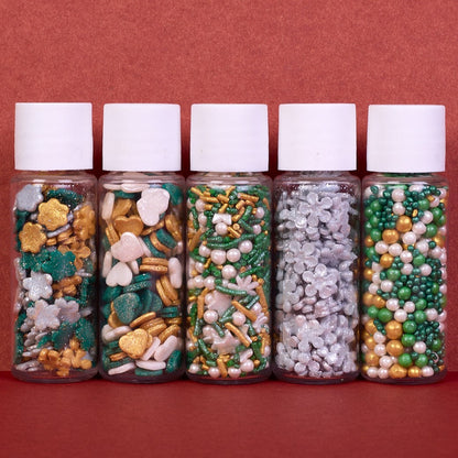 Image 1 of 100 gm for the product Confect Christmas Sprinkles CH Multipack 5