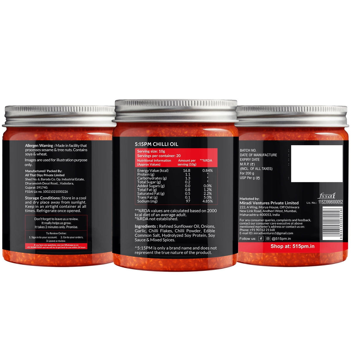 Image 8 of 5:15 PM Chilli Oil | Crispy Chilli Oil For Noodles|Perfect for Stir-Fries, Noodles & Pizzas