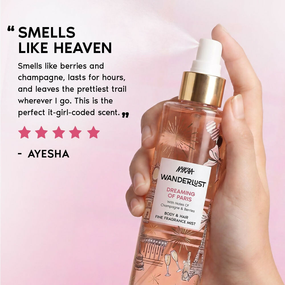 Image 5 of Wanderlust Body & Hair Mist - Dreaming of Paris Long Lasting Perfume, Champagne & Berries