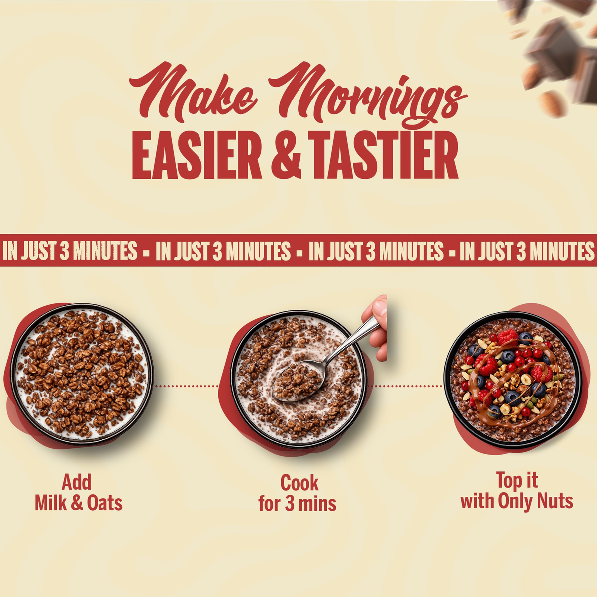 Image 5 of Doctor's Choice Protein Oats 750g + Choco Fudge Peanut Spread 750g