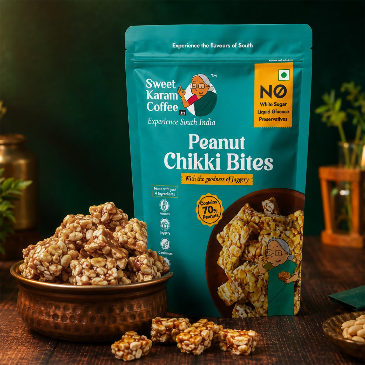 Image 2 of Sweet Karam Coffee Peanut Chikki