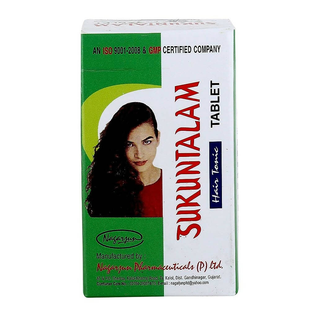 Image 1 of 60 tabs for the product Nagarjun Sukuntalam Hair Tonic Tablets
